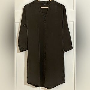 Long black buttoned blouse/dress